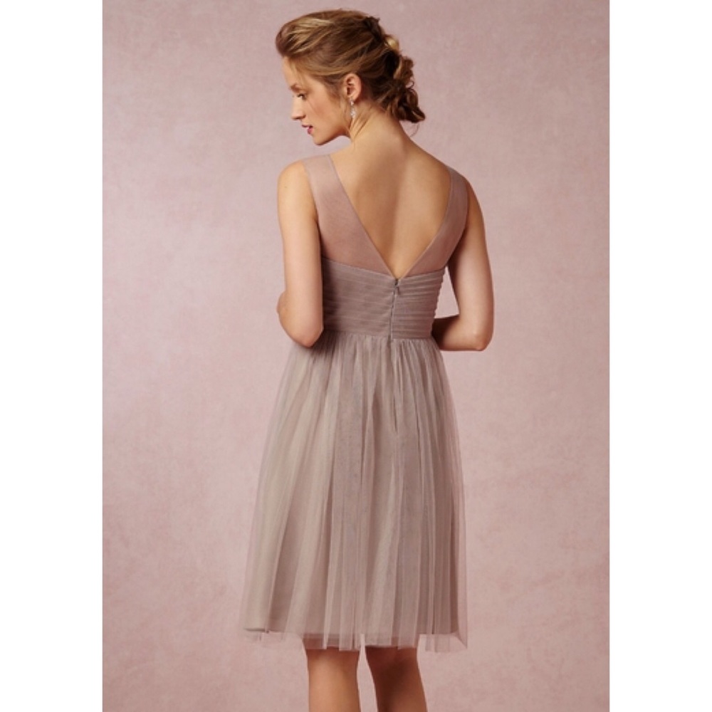 BHLDN Jenny Yoo Chloe Dress in Mink Grey - Picture 3 of 8